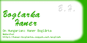 boglarka haner business card